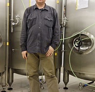 Guests at the brewery