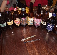 Tasting pale Ales in the pub.